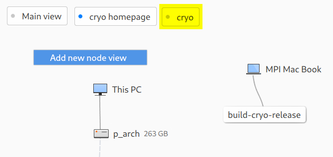 Screenshot of creating a node view